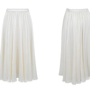 HOUSE OF CB 'Suzette' Ivory Gathered Midi Skirt NWOT